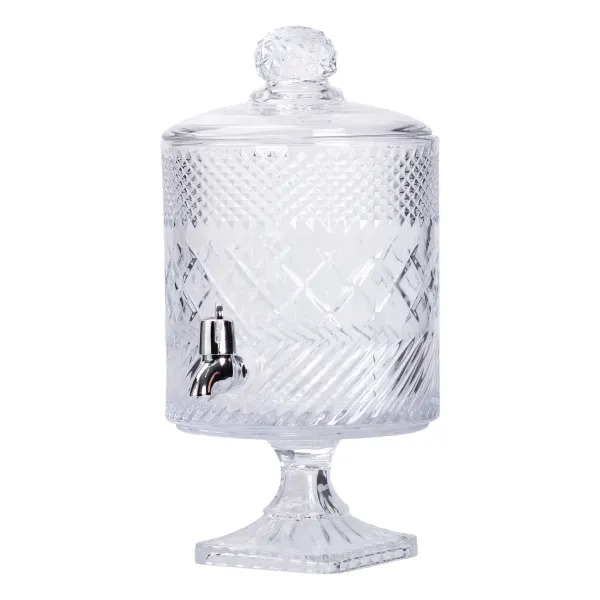 Лимонадница стеклянная Glass на на квадратной ножке 4,5 л Прозрачный Лимонадница стеклянная Glass на на квадратной ножке 4,5 л Прозрачный