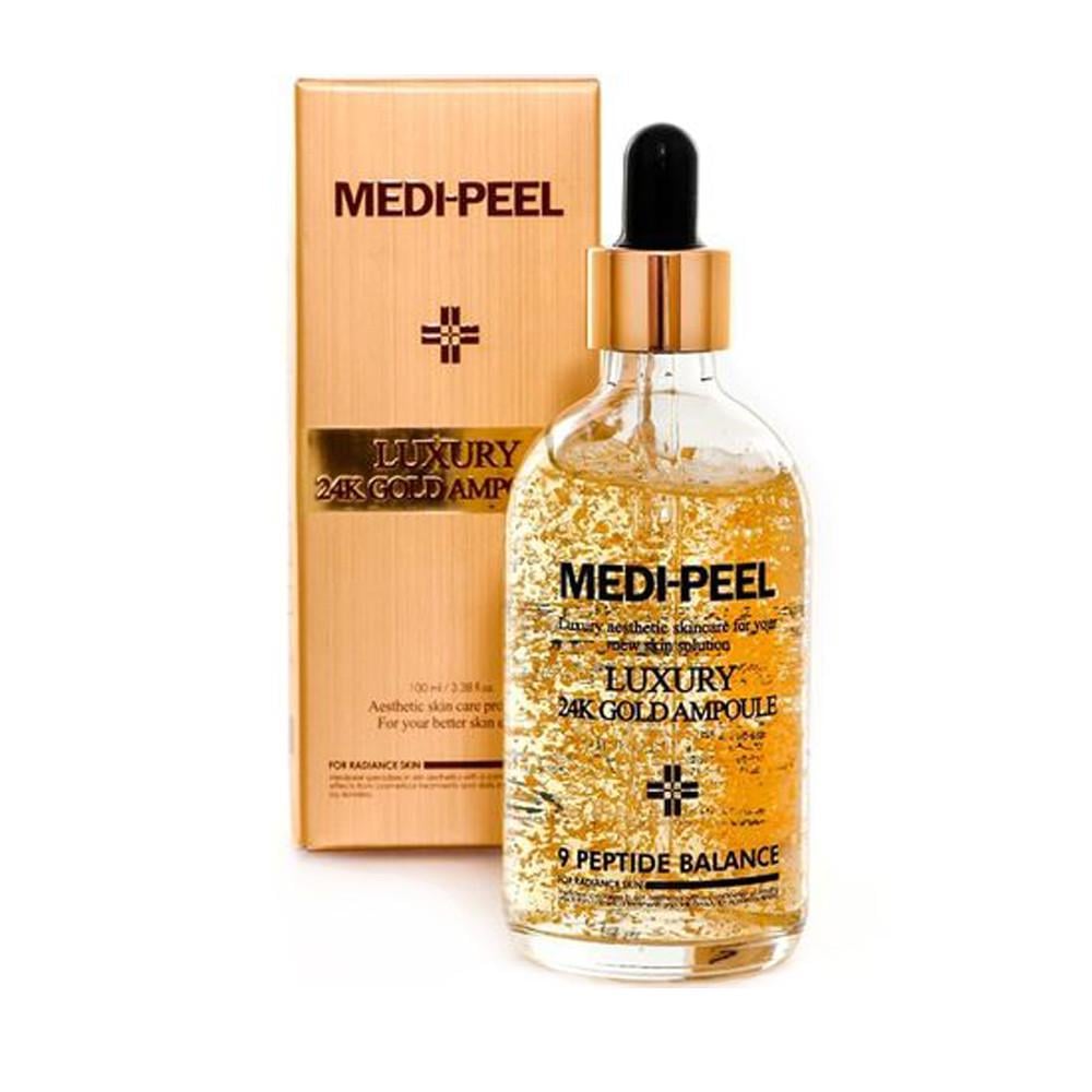 Сироватка для обличчя із золотом колоїдним MEDI-PEEL Luxury 24K Gold Ampoule антиоксидантна для еластичності шкіри 100 мл Сироватка для обличчя із золотом колоїдним MEDI-PEEL Luxury 24K Gold Ampoule антиоксидантна для еластичності шкіри 100 мл