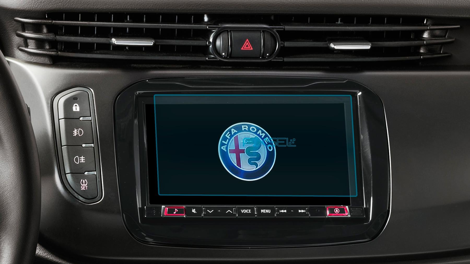 Стекло защитное Pixsel гибридный глянец на монитор Alfa Romeo Giulietta 6,9“ 2016-2020