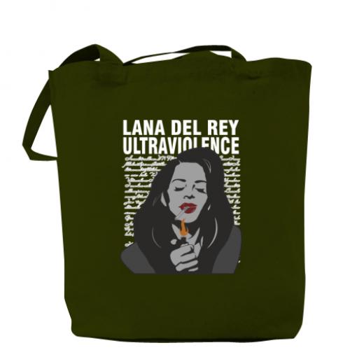 Шоппер Lana Del Rey Ultraviolence newspaper 37x41 см Хаки (15764726-23-193941)