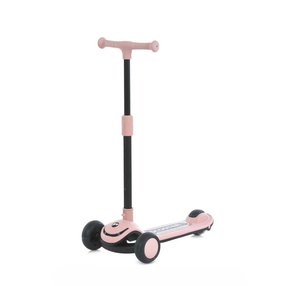 Самокат для девочек Bambi трехколесный с музыкой и светом Розовый (DS-171-S-403)