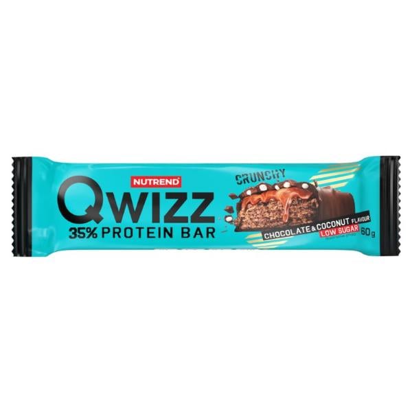 Спортивний батончик протеїновий NUTREND Qwizz Protein Bar Chocolate Coconut 60 г (28351724) Спортивний батончик протеїновий NUTREND Qwizz Protein Bar Chocolate Coconut 60 г (28351724)