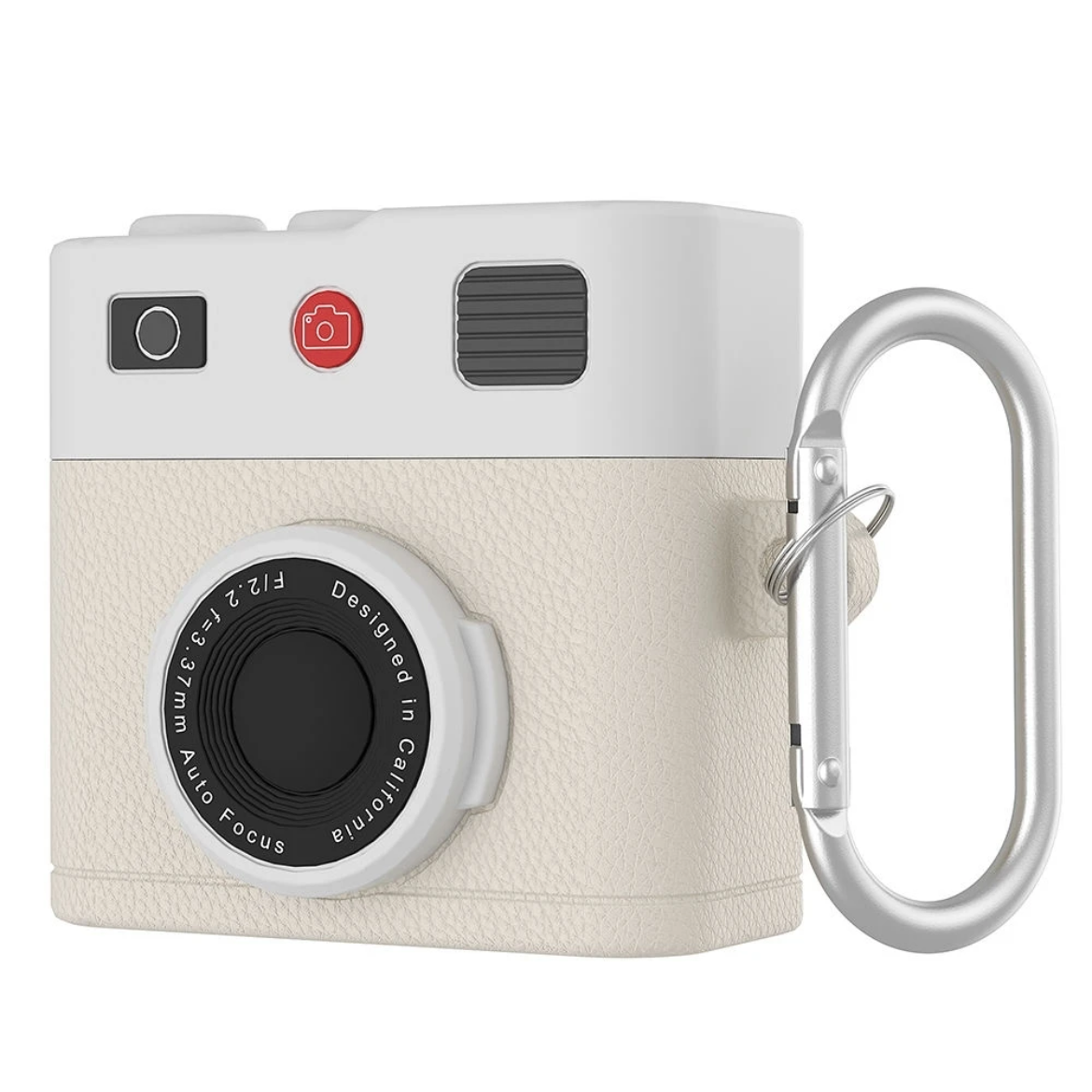 Чехол для наушников AirPods PRO 2 силиконовый с текстурой кожи с карабином Белый (2587419924) - фото 2 Чехол для наушников AirPods PRO 2 силиконовый с текстурой кожи с карабином Белый (2587419924) - фото 2