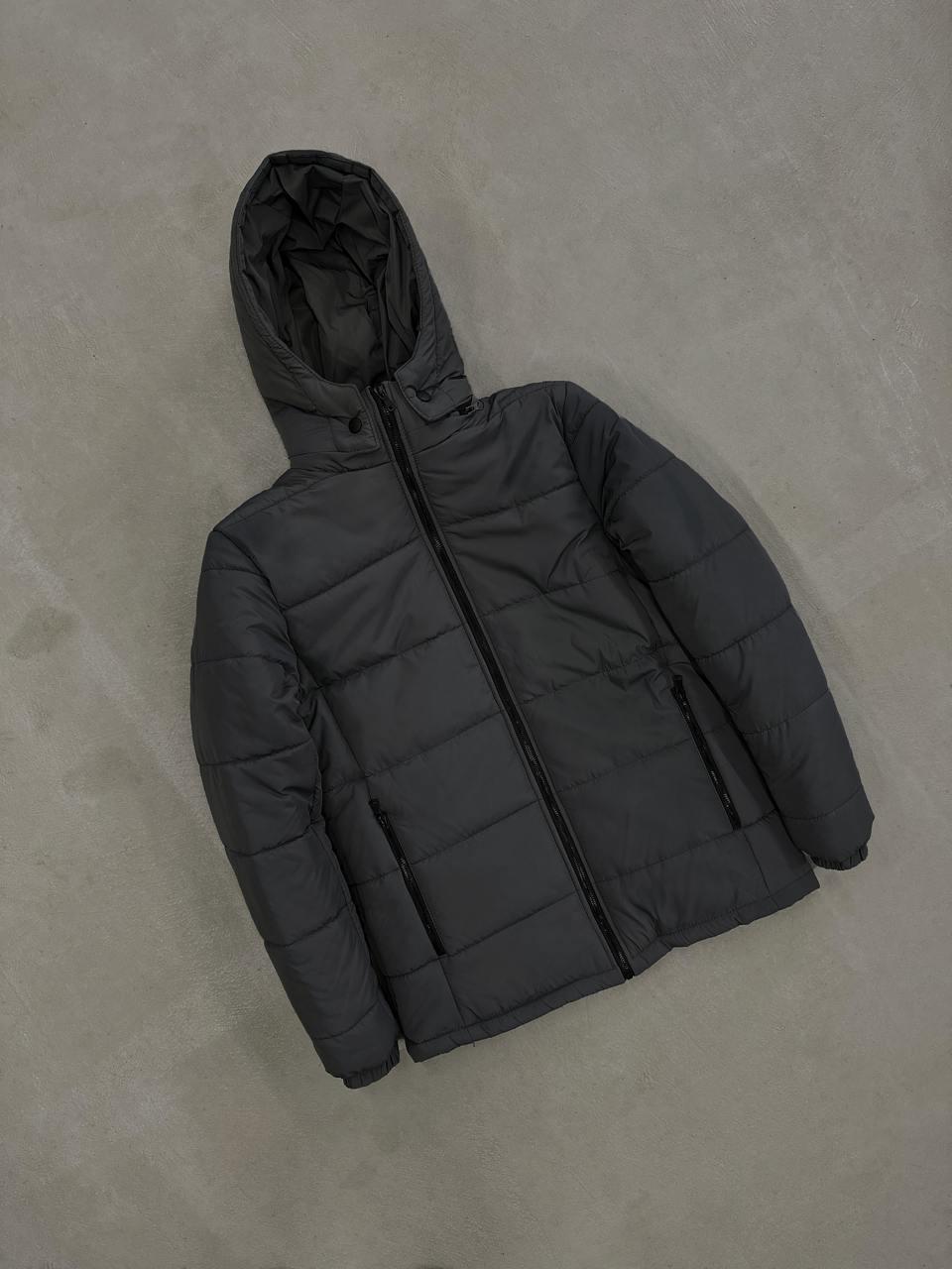 Куртка мужская зимняя с капюшоном теплая M Черный (D0047/1) - фото 2 Куртка мужская зимняя с капюшоном теплая M Черный (D0047/1) - фото 2