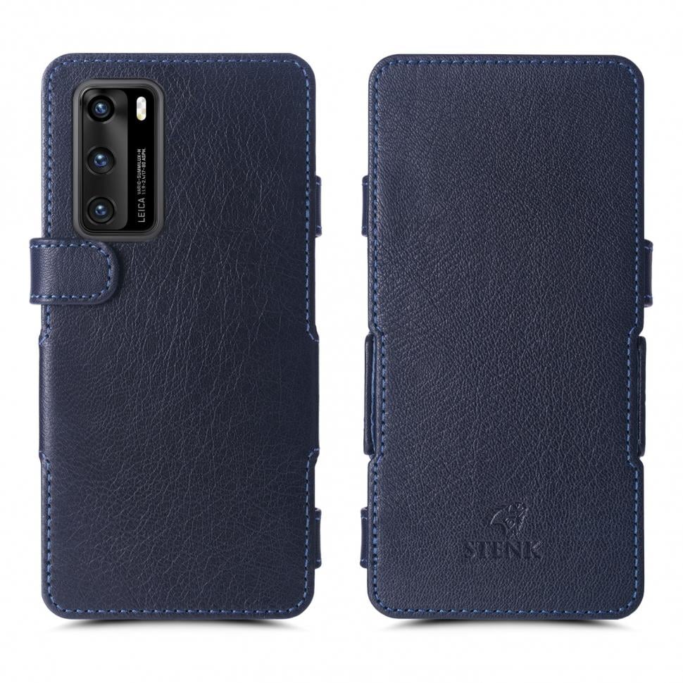 Чехол книжка Stenk Prime для Huawei P40 Синий (65299)