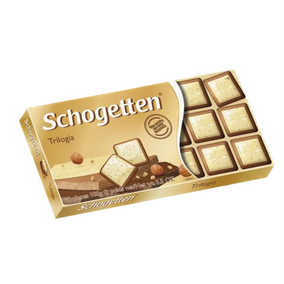 Шоколад Schogetten Trilogia з грильяжем та лісовими горіхами 100 г