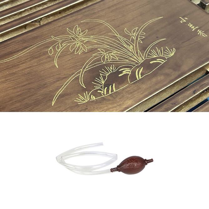 Чабань-столик для чайної церемонії Lesko XYY014 бамбуковий з піддоном з нержавіючої сталі 38х28х6 см (24366475) - фото 5 Чабань-столик для чайної церемонії Lesko XYY014 бамбуковий з піддоном з нержавіючої сталі 38х28х6 см (24366475) - фото 5