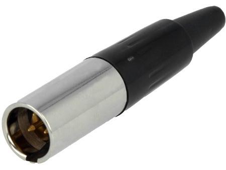 Разъем New Tide 92M-501(3P) miniXLR 3-контактный кабельный золото на кабель Ø до 3.2 мм (9177662)