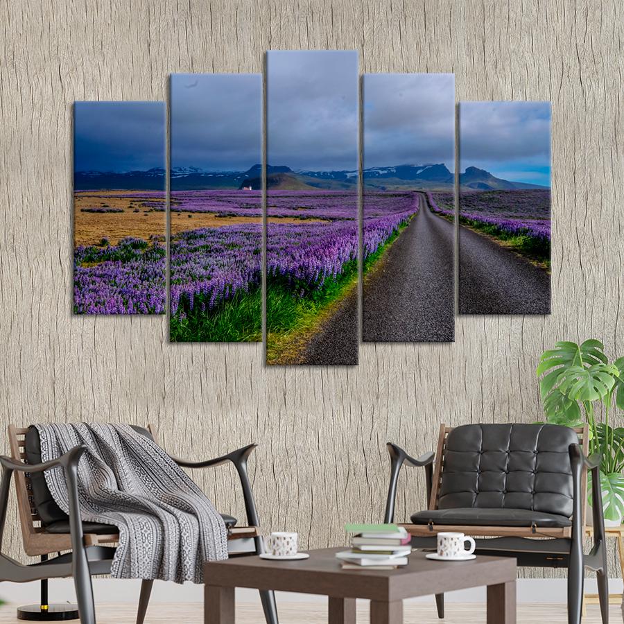 Картина природа Дорога сквозь цветы 137x85 см (A1095-5)