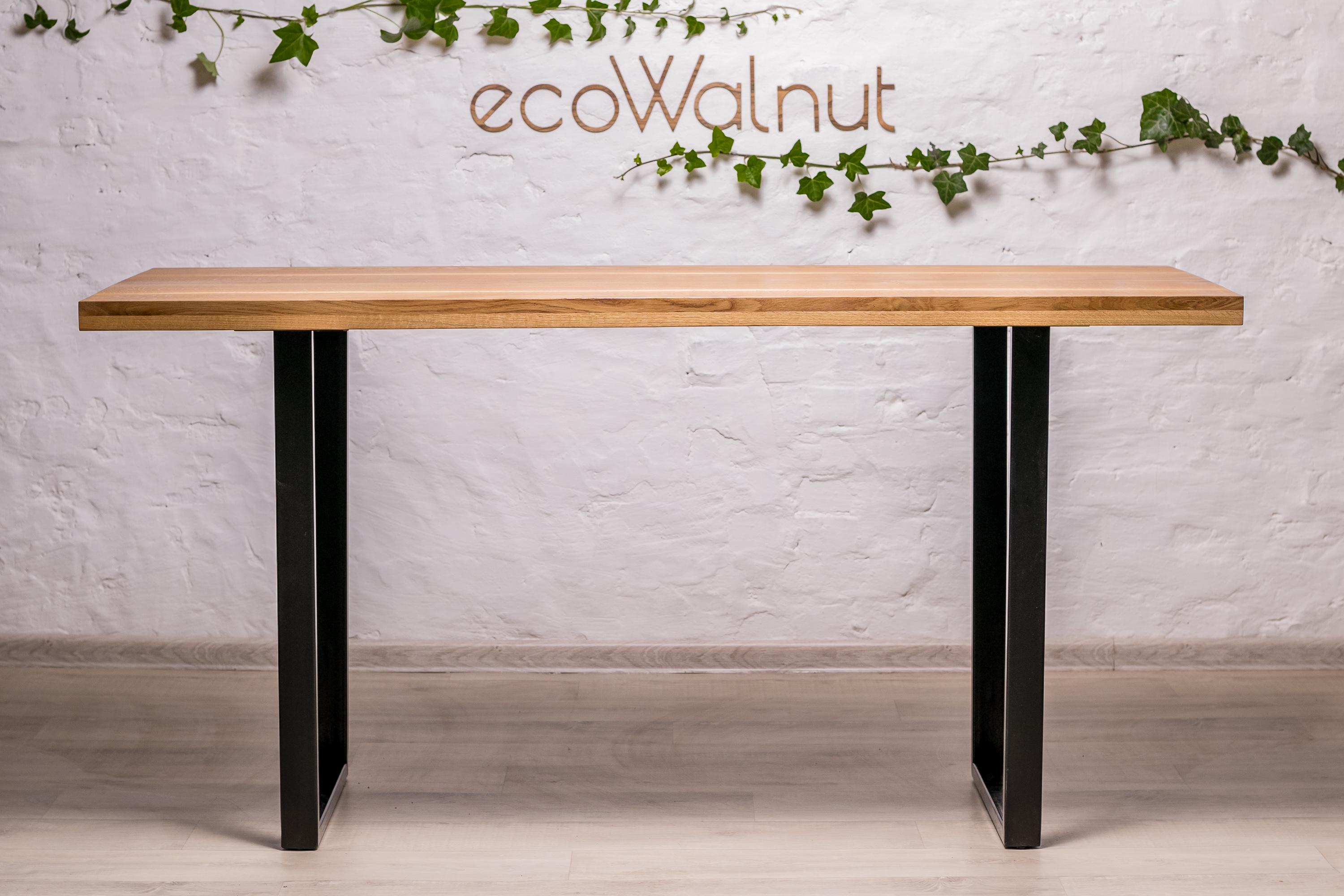 Стол EcoWalnut деревянный офисный с прямоугольными краями в стиле лофт L (Дуб EF-2.5) - фото 8