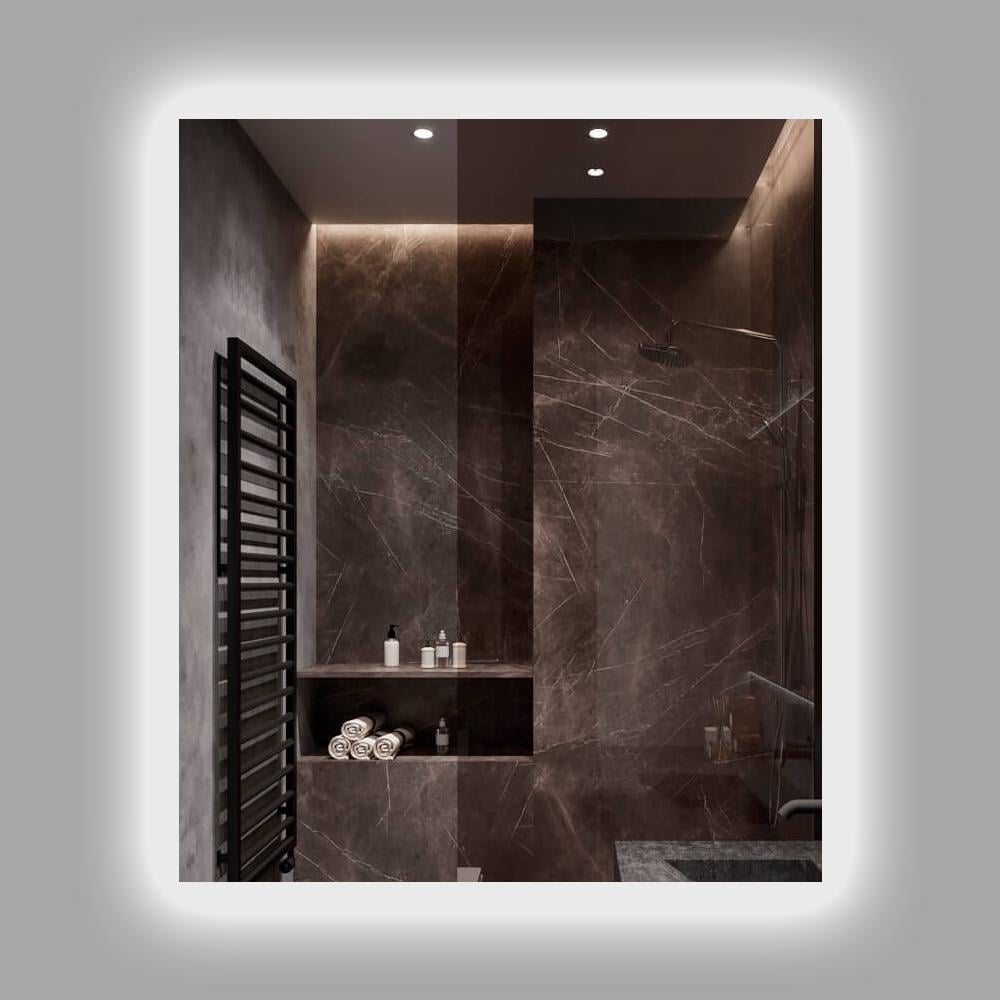 Дзеркало з контурним LED підсвічуванням 700х800 мм (K-002) - фото 2 Дзеркало з контурним LED підсвічуванням 700х800 мм (K-002) - фото 2