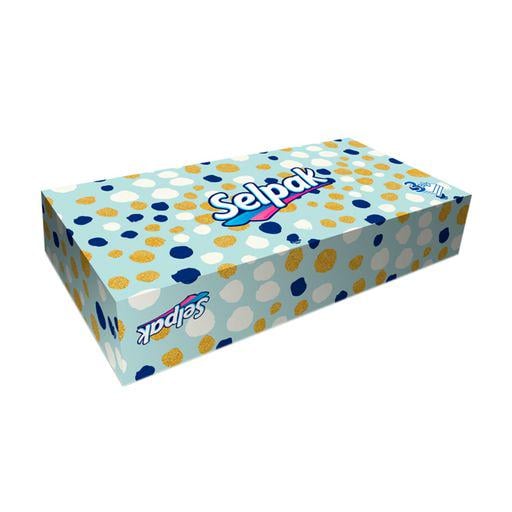 Серветки косметичні Selpak 21,5х16 см тришарові 100 л Серветки косметичні Selpak 21,5х16 см тришарові 100 л