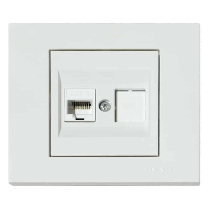 Розетка компьютерная Ovivo Electric Grano CAT6 Белый