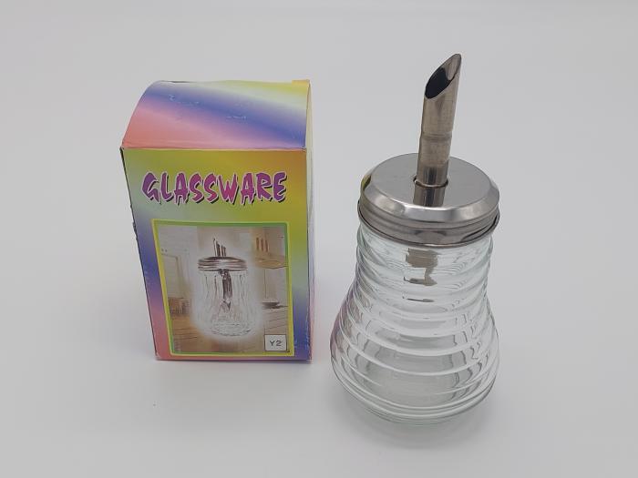 Сахарница-дозатор стеклянная 200 мл 5х11 см (438598714) - фото 2