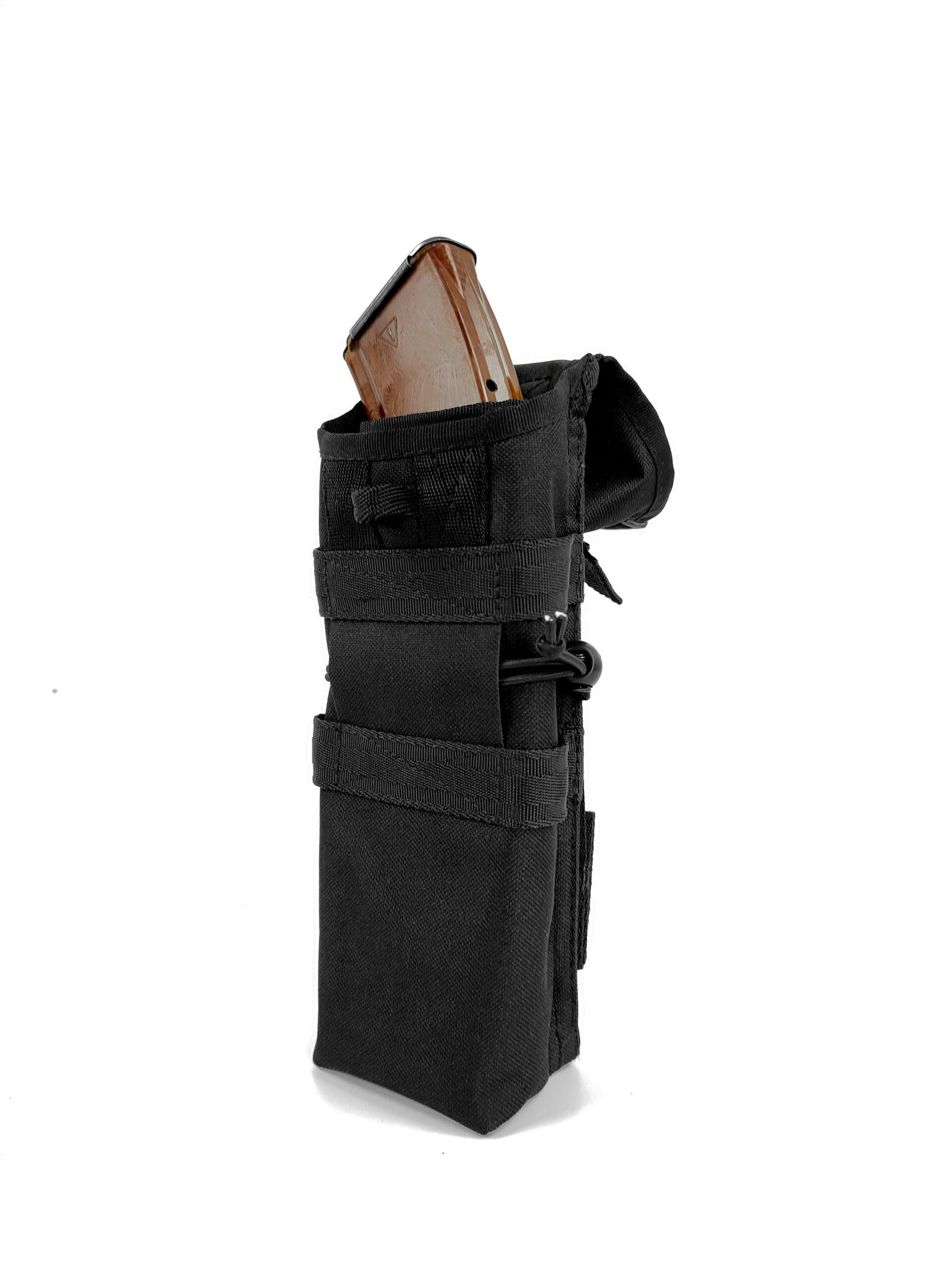 Подсумок ТТХ закрытый бесшумный одинарный для 2-х магазинов РПК Черный (00002132)