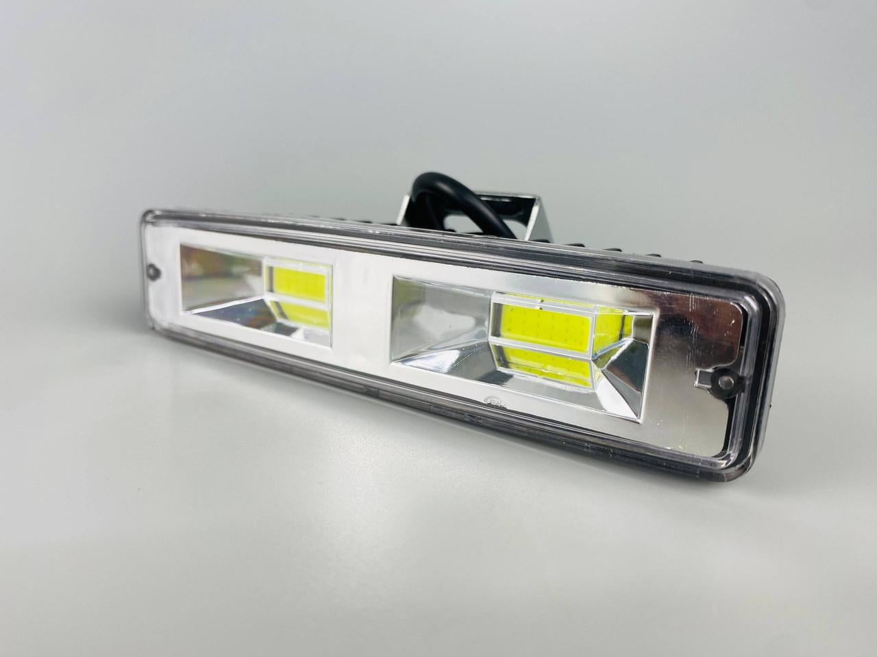 Фара LED прямоугольная chip COB 48W 6000K 2 диода пластик 15х4х2,5 см