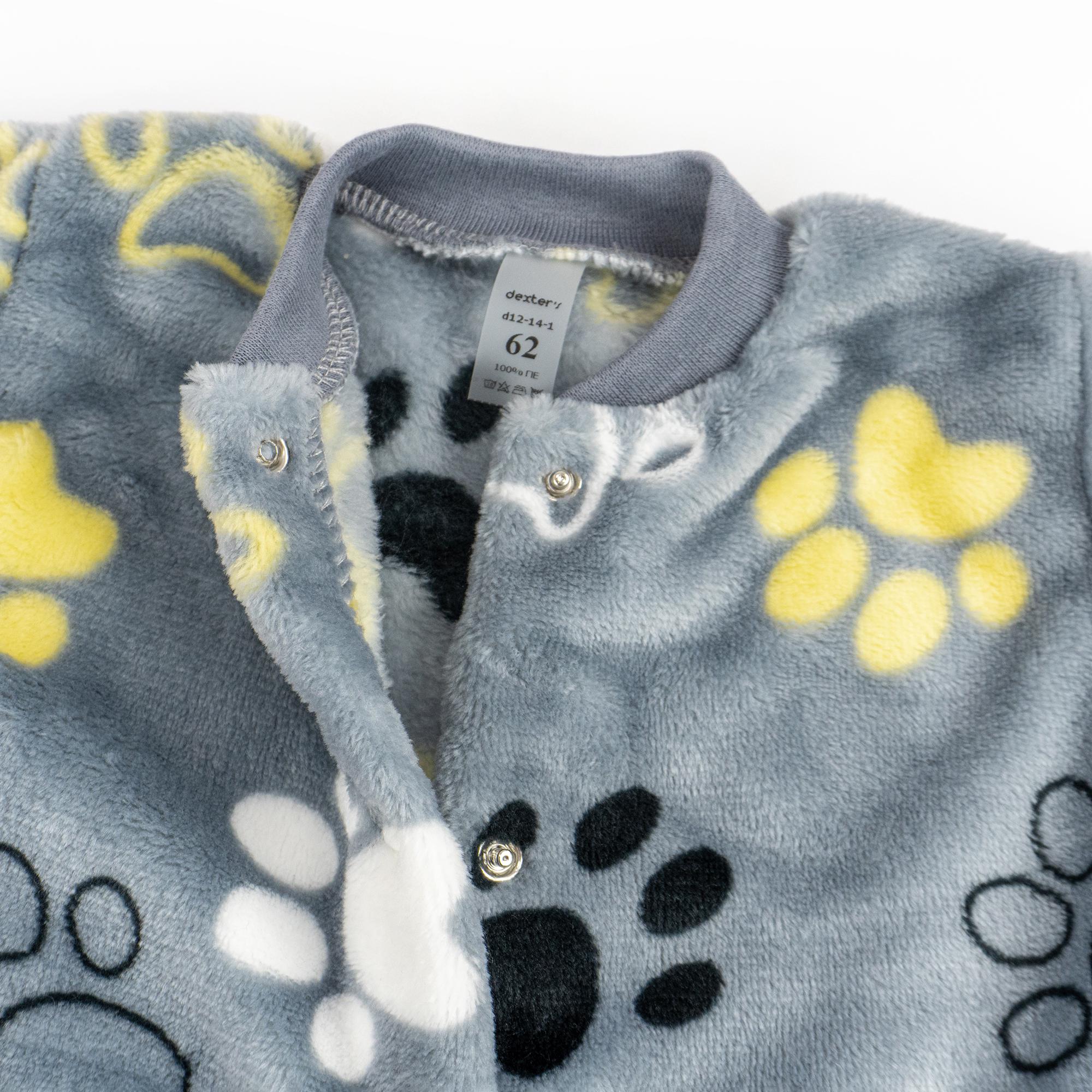 Комбинезон детский теплый Dexter's Cute Paws 62 см Серый (d12-14-1лп-ср) - фото 2 Комбинезон детский теплый Dexter's Cute Paws 62 см Серый (d12-14-1лп-ср) - фото 2