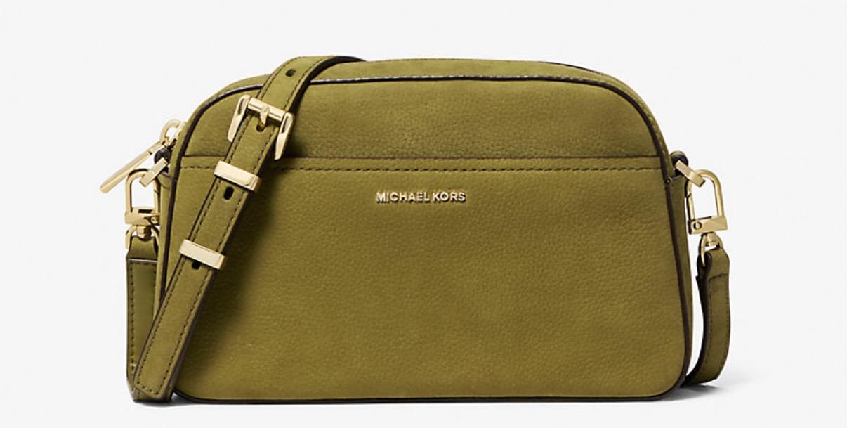 Сумка кросбоді Michael Kors Jet Set Small Nubuck Camera Crossbody Bag Fistashka (32F5GJ6C1L)
