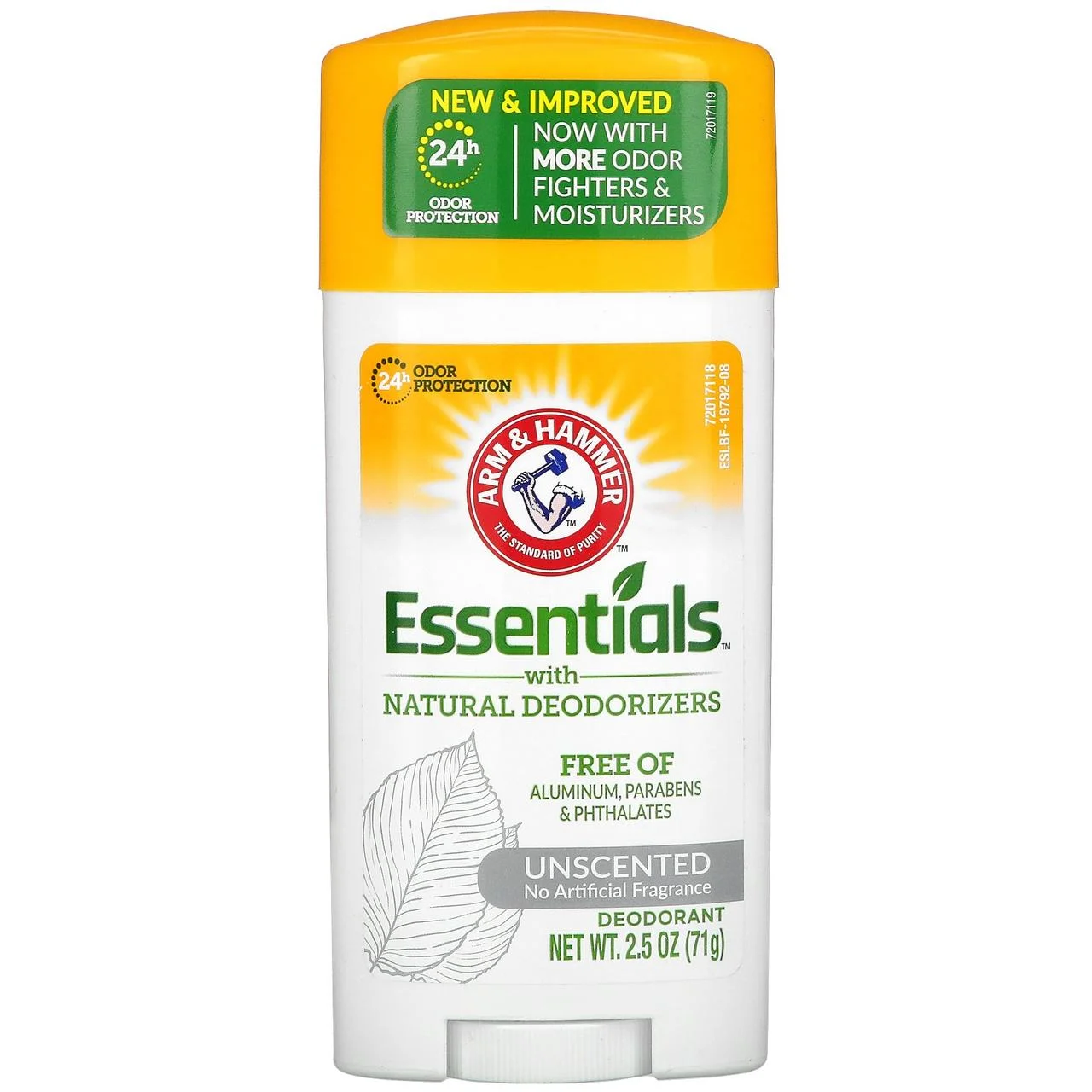 Дезодорант-антиперспирант безалюминиевый Arm&Hammer Essentials Unscented без аромата 71 г (14750437)