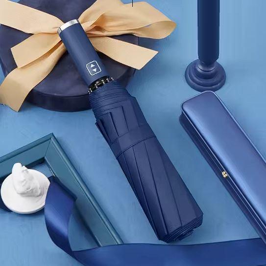 Зонт складной автомат 10 спиц d 130 см Navy Blue (30332) - фото 4 Зонт складной автомат 10 спиц d 130 см Navy Blue (30332) - фото 4