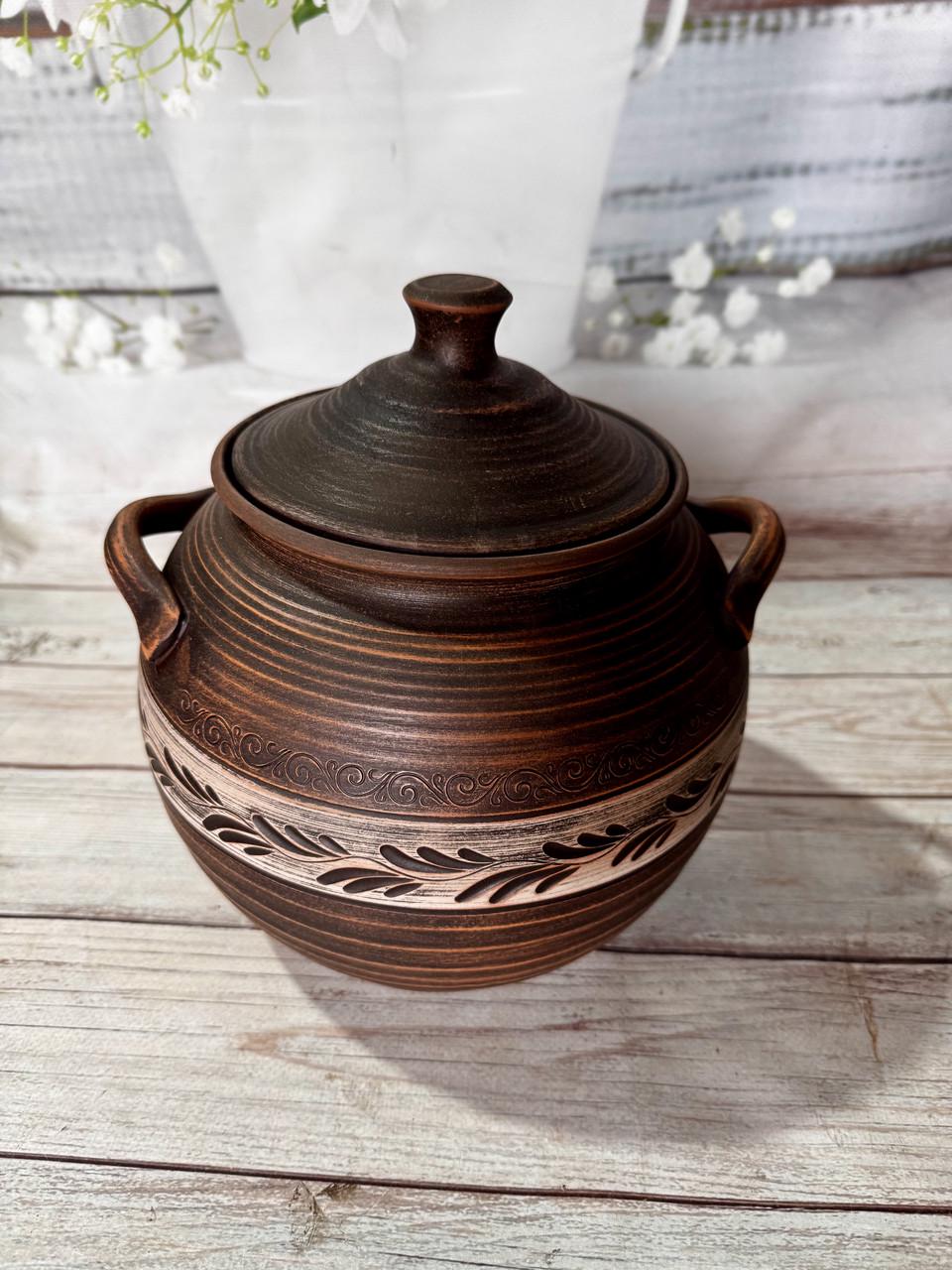 Супник глиняный Ангоб 5 л (2583186441) - фото 5