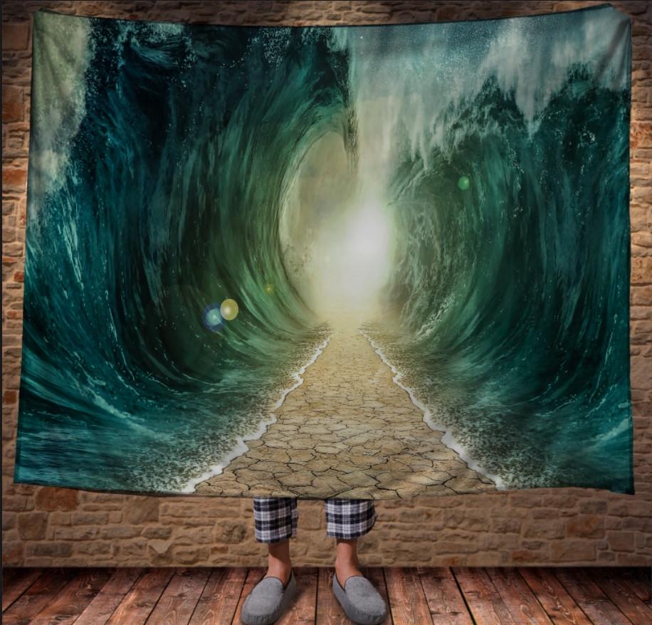 Плед с 3D принтом Дорогая между волн по дну океана 150х200 см (epi_0228)