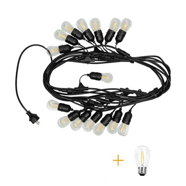 Гирлянда уличная Comshop Ретро 16 LED лампочек 14,6 м - фото 2 Гирлянда уличная Comshop Ретро 16 LED лампочек 14,6 м - фото 2