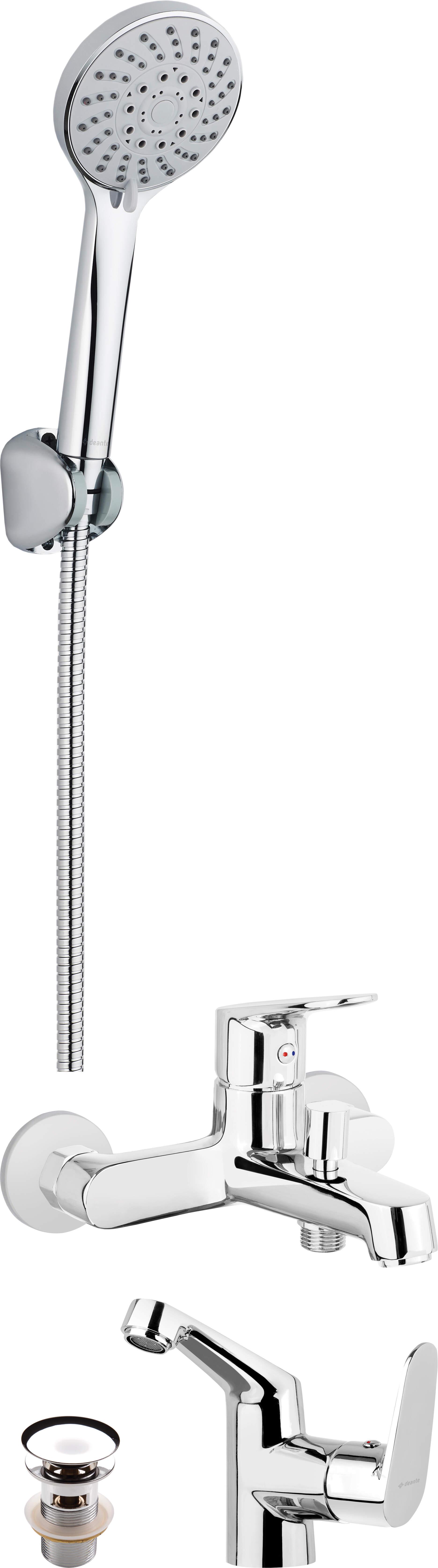 Набор смесителей DEANTE Chaber BGC 010M+BGC 021N c душевым гарнитуром Neo NEE 041K (BGCA010M)