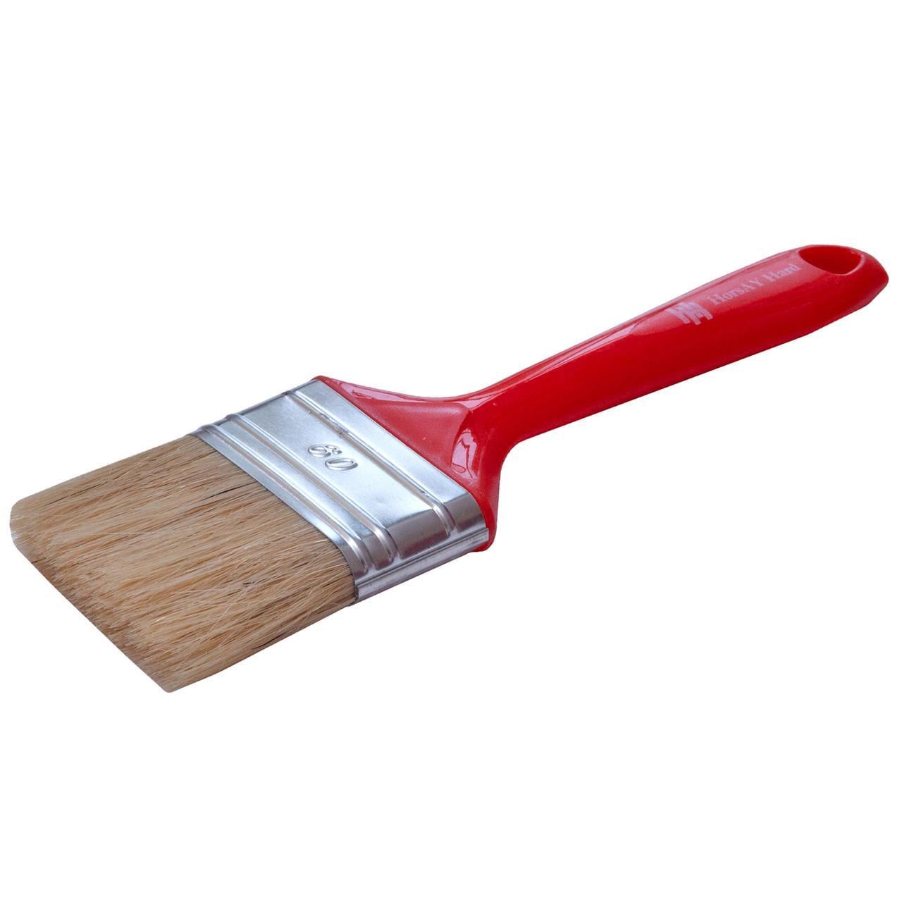 Пензель для фарб флейцевий HORSAY Hard натуральна щетина 60 мм (1901-055)