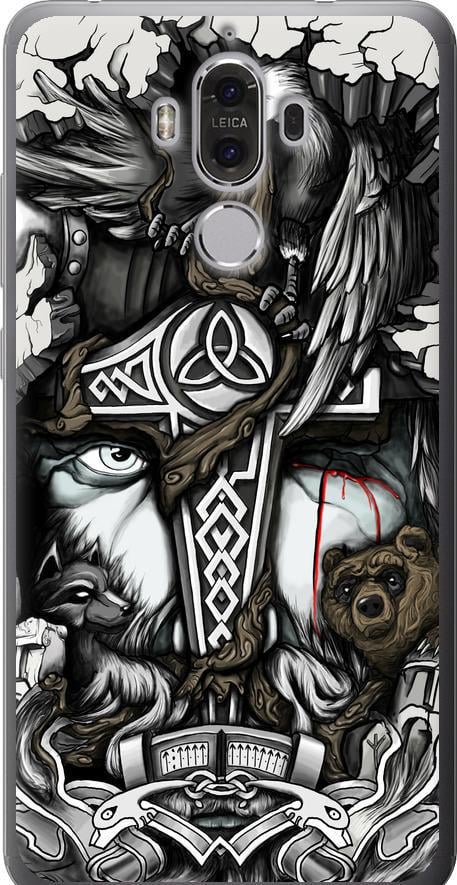 Чехол на Huawei Mate 9 Тату Викинг (4098u-425-42517)
