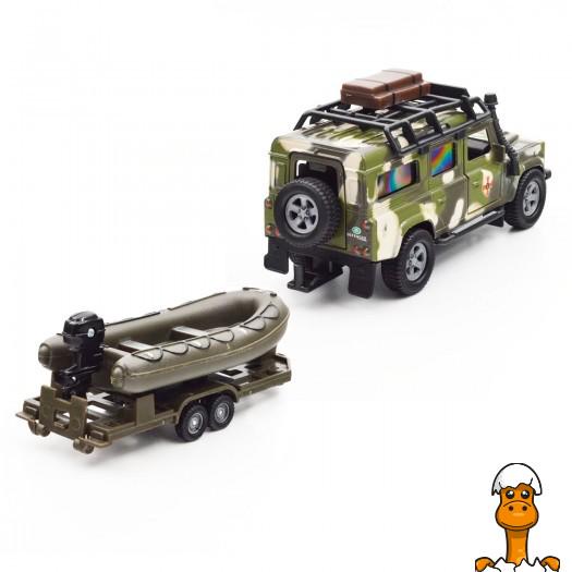 Игровой набор TechnoDrive Land rover defensaer с лодкой 3-10 лет (520191.270) - фото 9