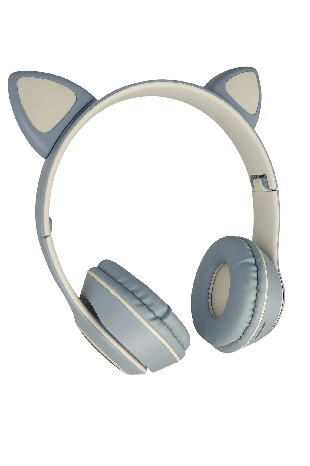 Наушники беспроводные Voltronic Cat Ear с микрофоном и LED-подсветкой Голубой