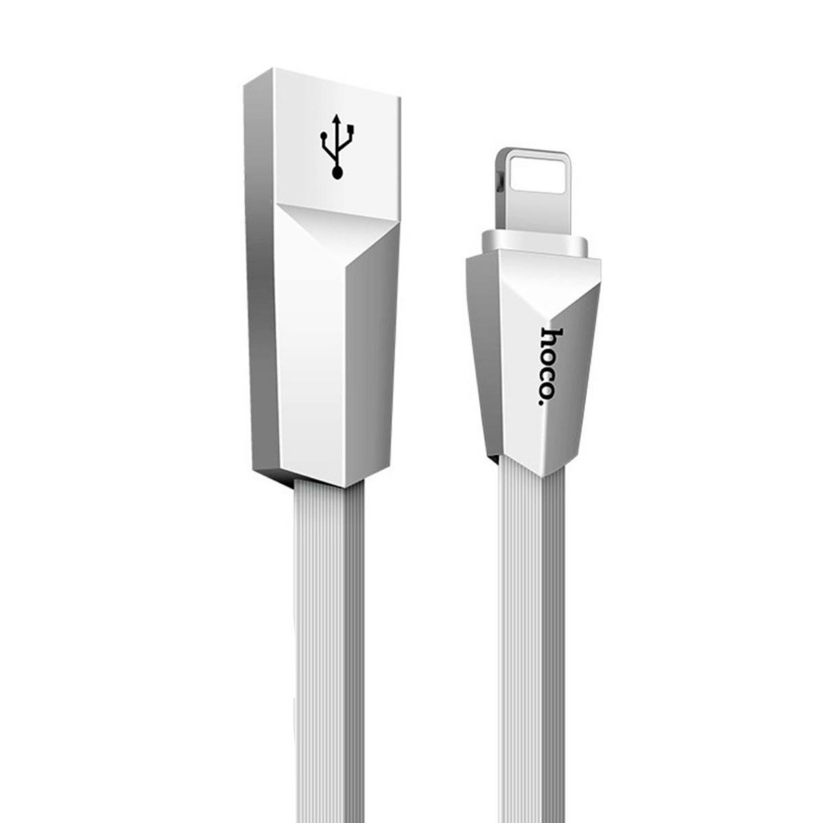 Кабель Hoco X4 Zinc Alloy rhombus White