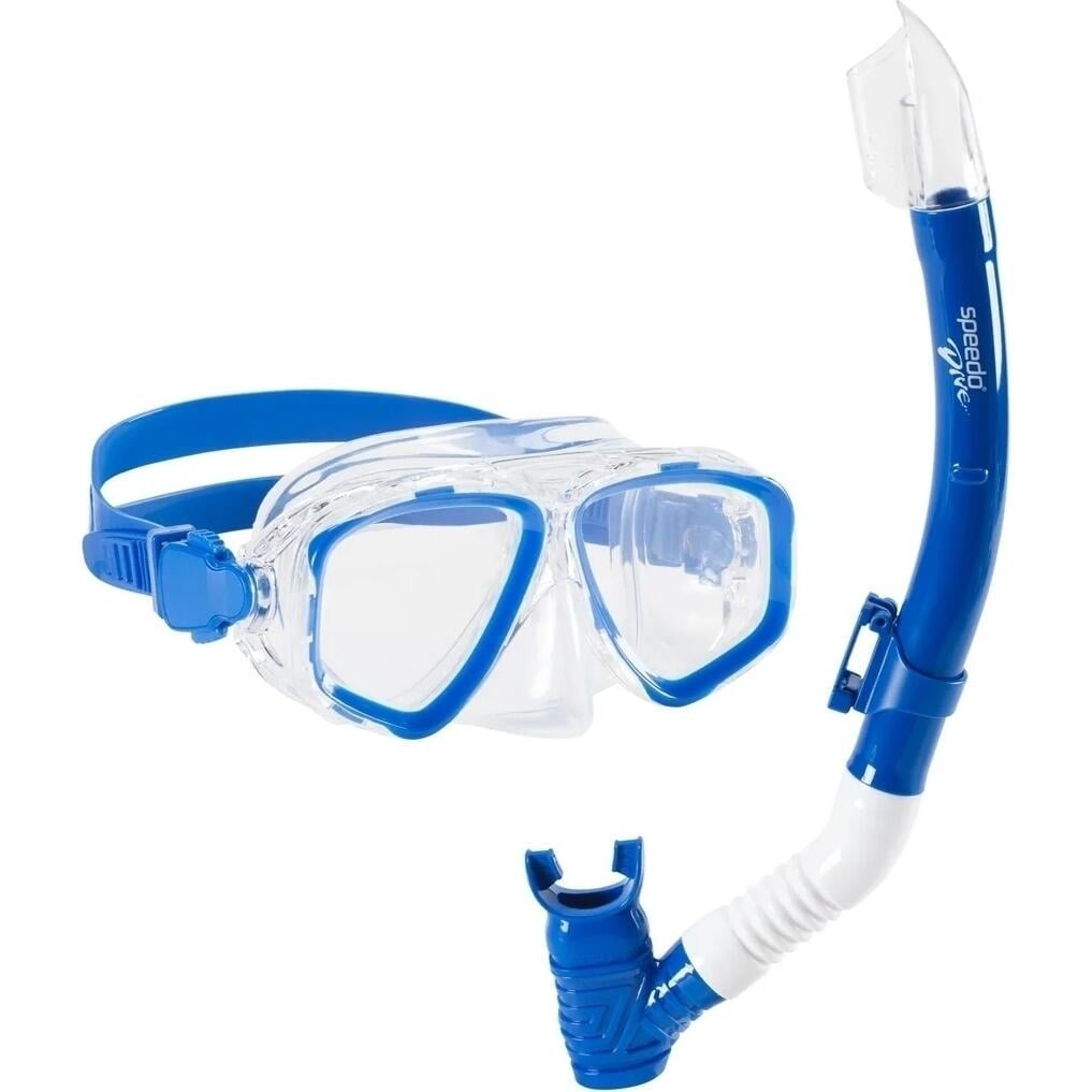 Набор для плавания детский маска и трубка Speedo JR ADVENTURE MASK & SNORKEL SET Синий (8-7530334430)