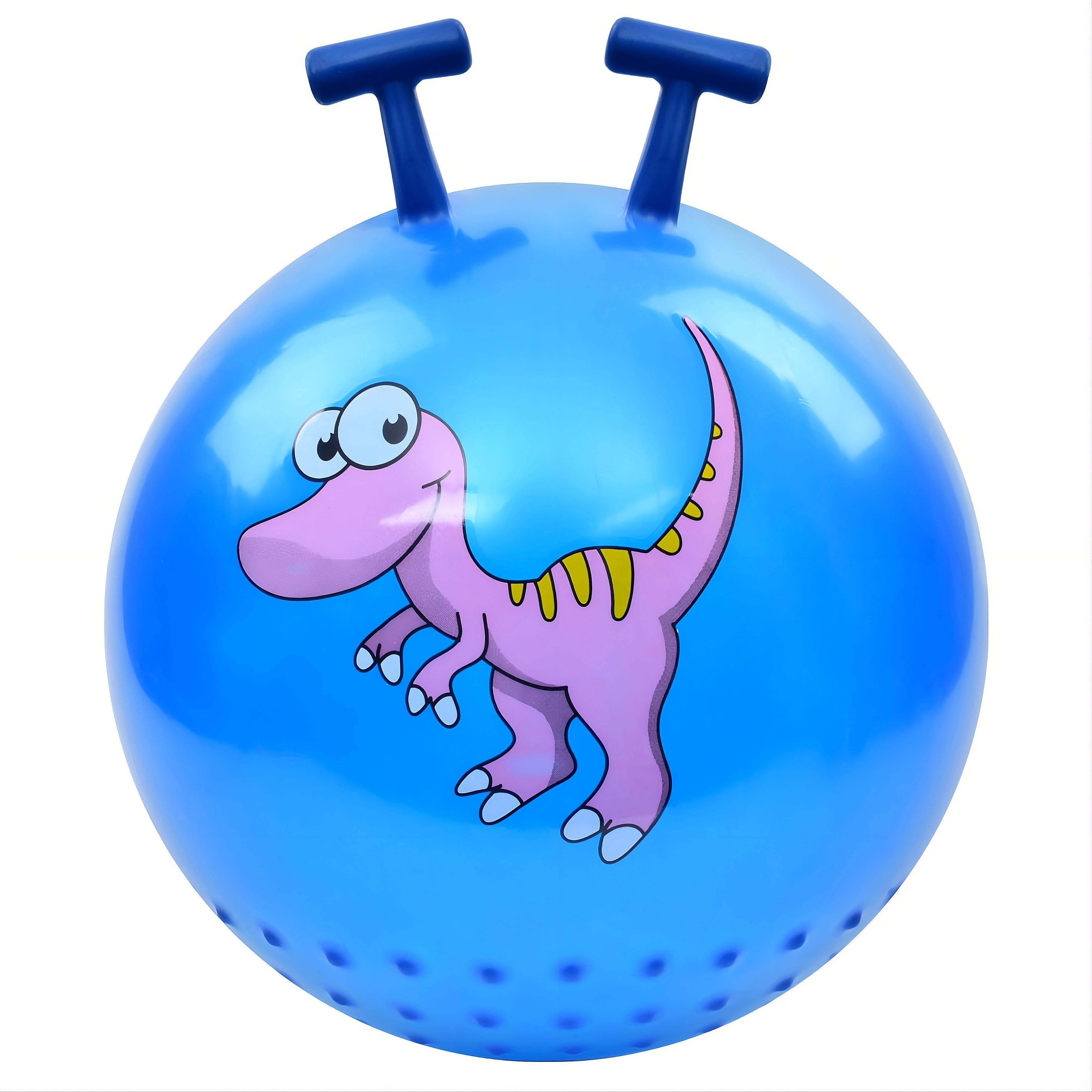 Фитнес мяч детский MS 3723-6 с рожками 45 см 380-400 г с рисунком динозавра Синий (33677582)