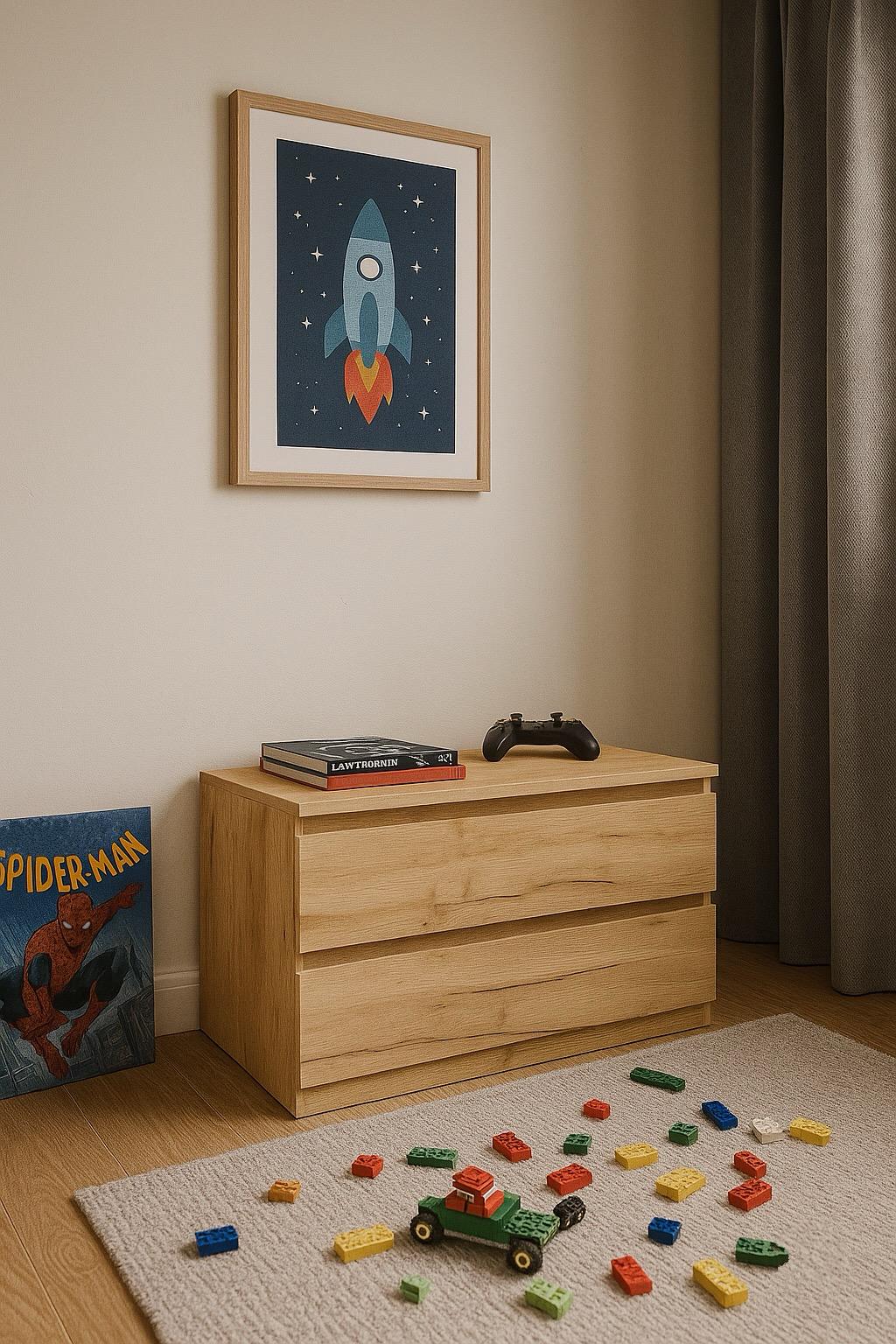 Комод MEBEX на 2 ящика 100х40х54,4 см Дуб Крафт (VM2B1000DC)