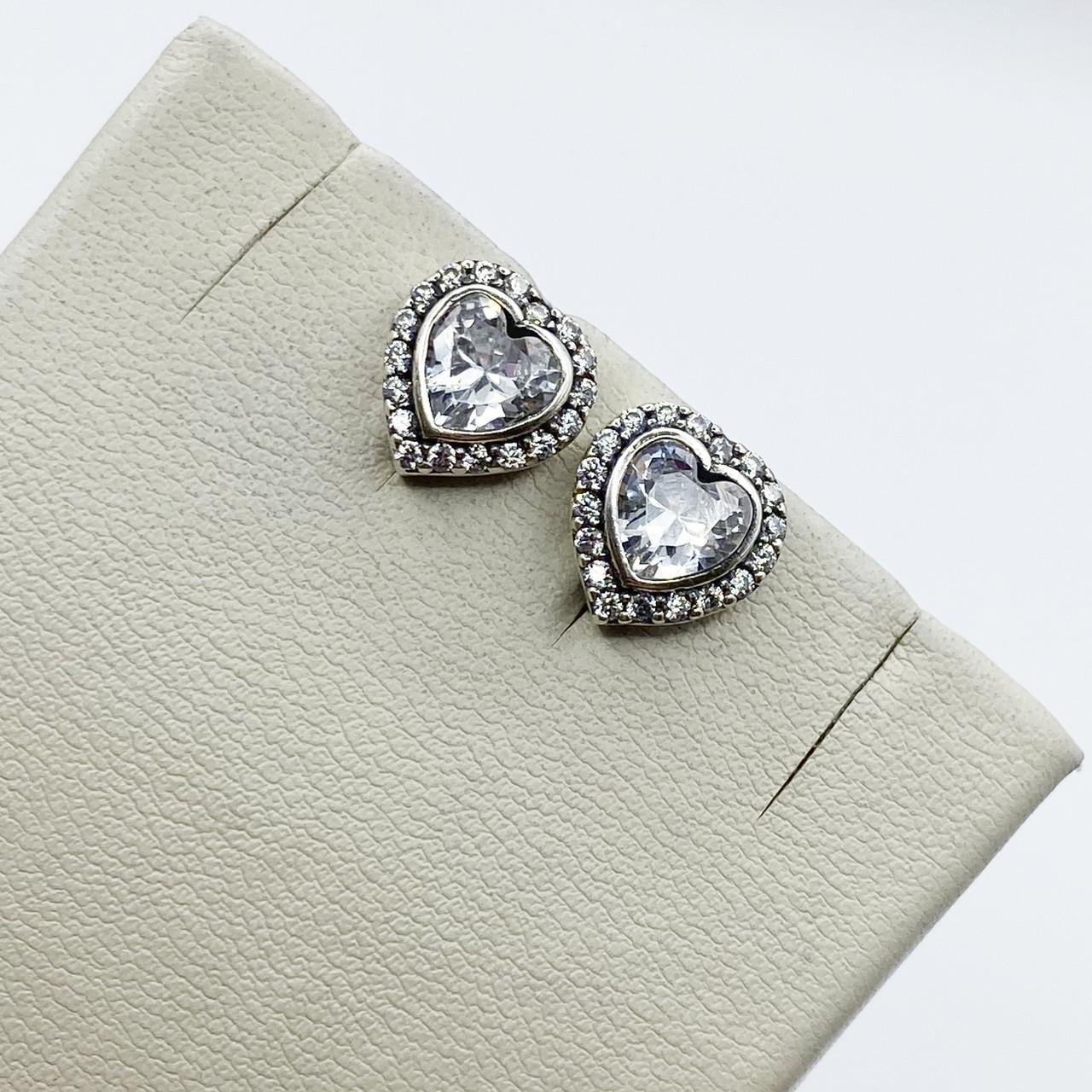 Сережки-пусети срібні Пандора 2,55 г (2018612792)