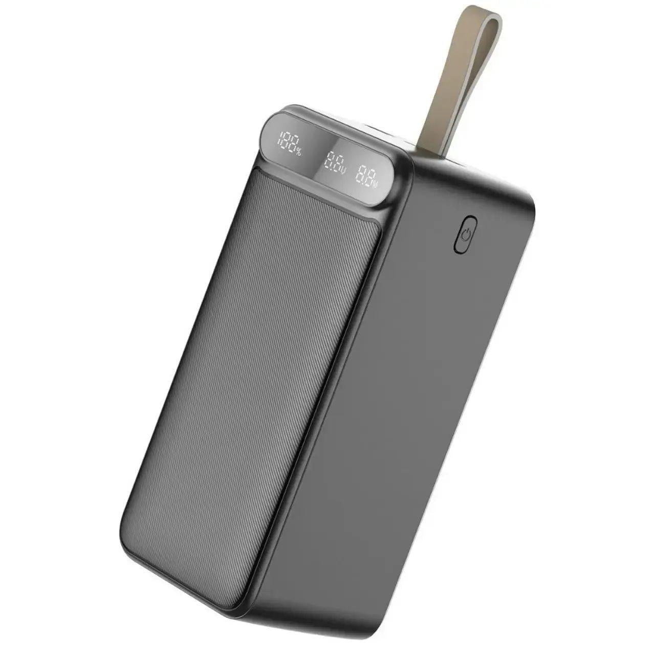 Повербанк 100000 mAh AWEI P101K с зарядкой до двух устройств с дисплеем и быстрой зарядкой Черный