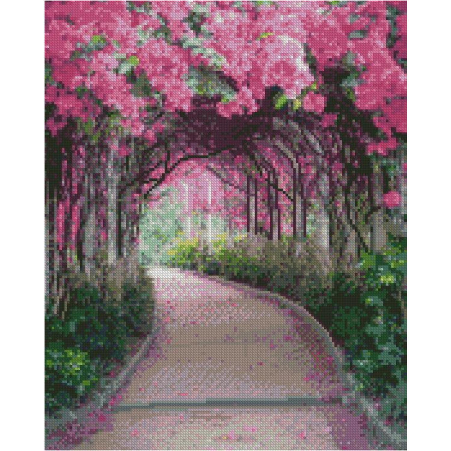 Алмазная мозаика Strateg Премиум Цветочный тоннель 40x50 см (FA40903)