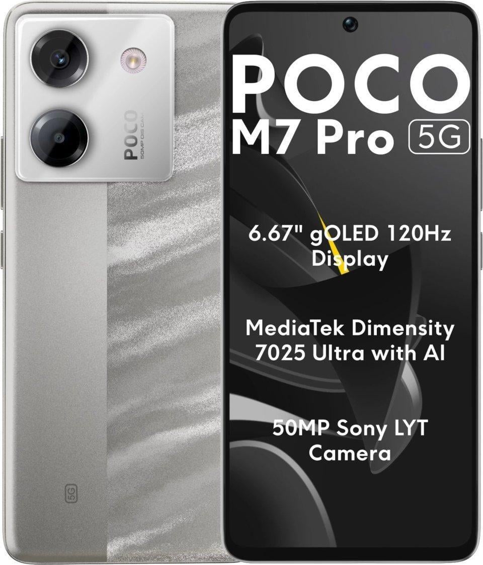 Смартфон POCO M7 Pro 5G 8/256 GB silver (2628204301)