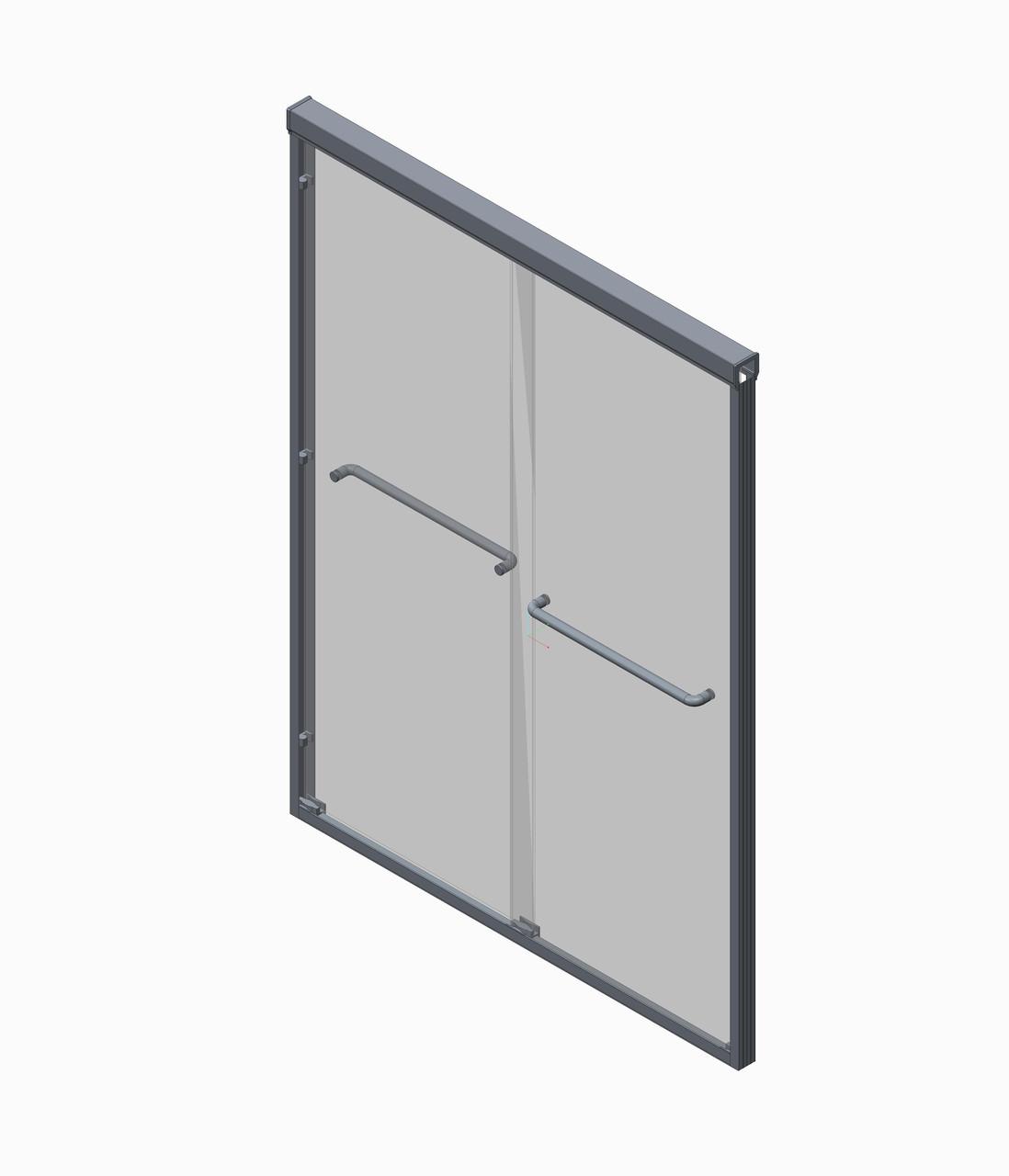 Душевая дверь в нишу KOER SR SD03-140x200-TR-01 прозрачное стекло Easy Clean 8 мм Хром (KR5385) - фото 3