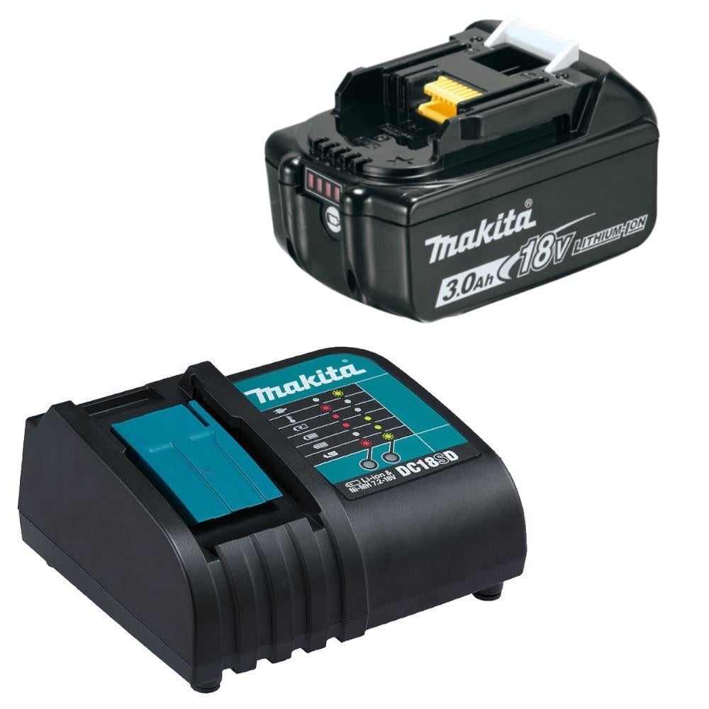Аккумулятор BL1830B 18V 3 Ah и зарядное устройство для инстурмента Makita LXT (BL1830BEO1)