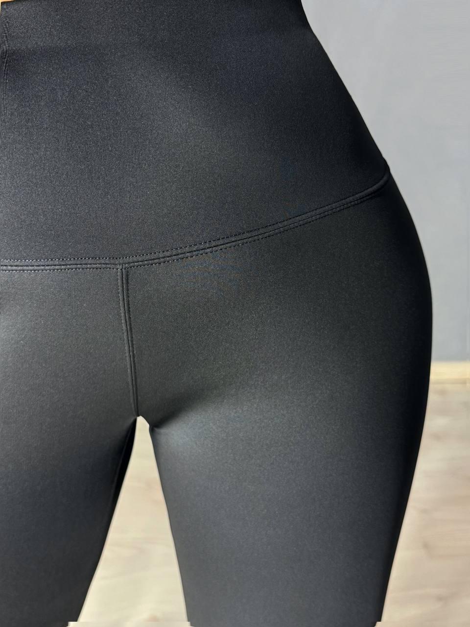 Лосины женские Bocska 2802 утепленные на флисе с широким поясом SM Черный (5932) - фото 5