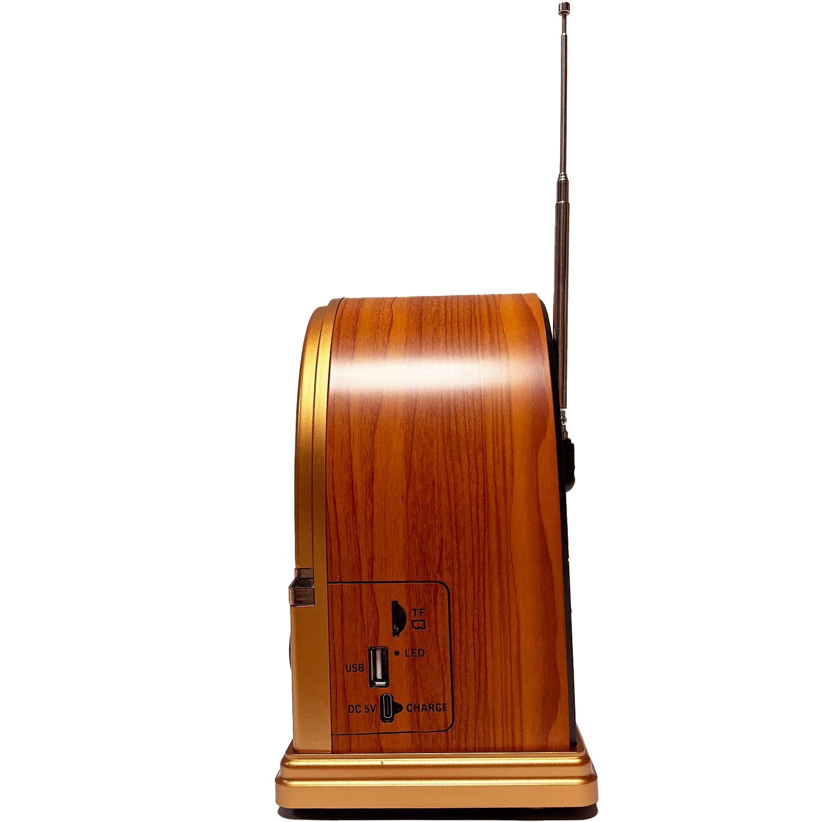 Радиоприемник винтажный M-Amazup RD-X7 Ретро AM/FM/SW Bluetooth USB-зарядка и аккумулятор Light Brown (24086716) - фото 4 Радиоприемник винтажный M-Amazup RD-X7 Ретро AM/FM/SW Bluetooth USB-зарядка и аккумулятор Light Brown (24086716) - фото 4