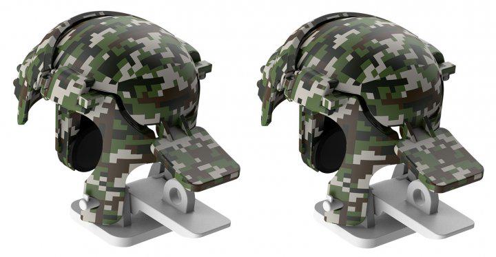 Игровой контроллер Baseus Level 3 Helmet PUBG Gadget GA03 Camouflage Grey - фото 1