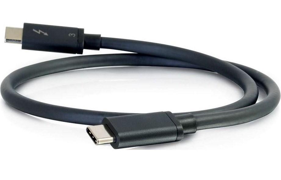 Кабель для передачі даних C2G USB-C - Thunderbolt 3 0,5 м Чорний (CG88837) - фото 3