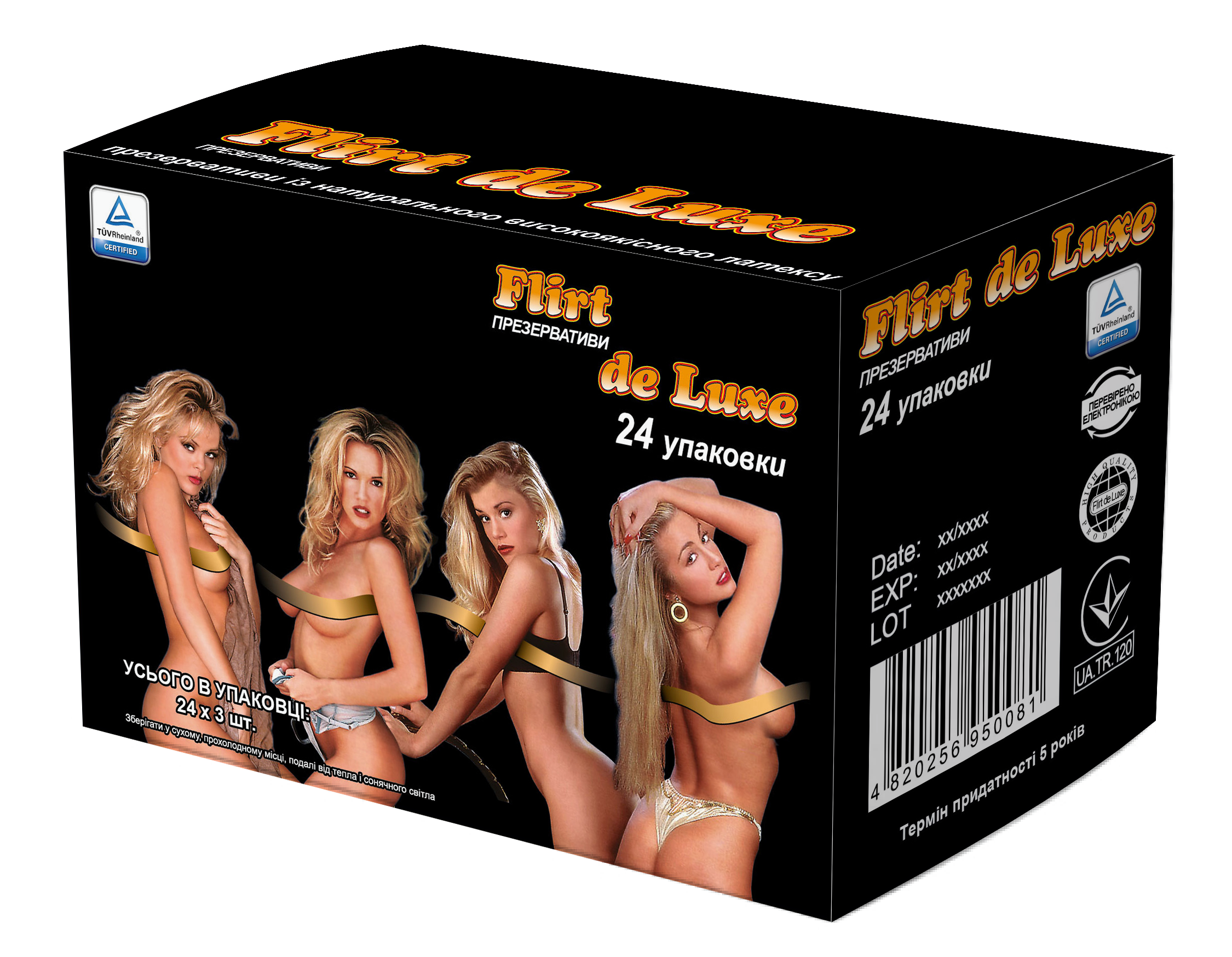 Презервативы Flirt de Luxe 24 уп. по 3 шт.