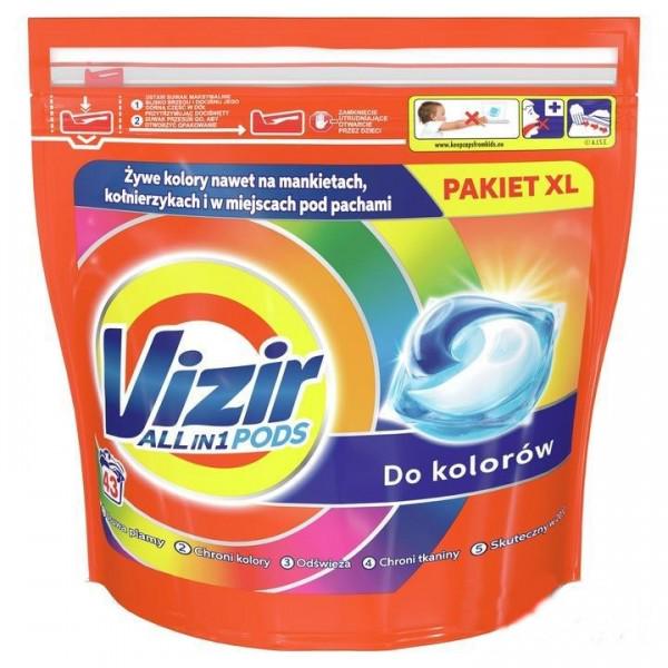 Капсули для прання Vizir All in 1 Pods Do kolorow для кольорової білизни 43 шт. (969282)