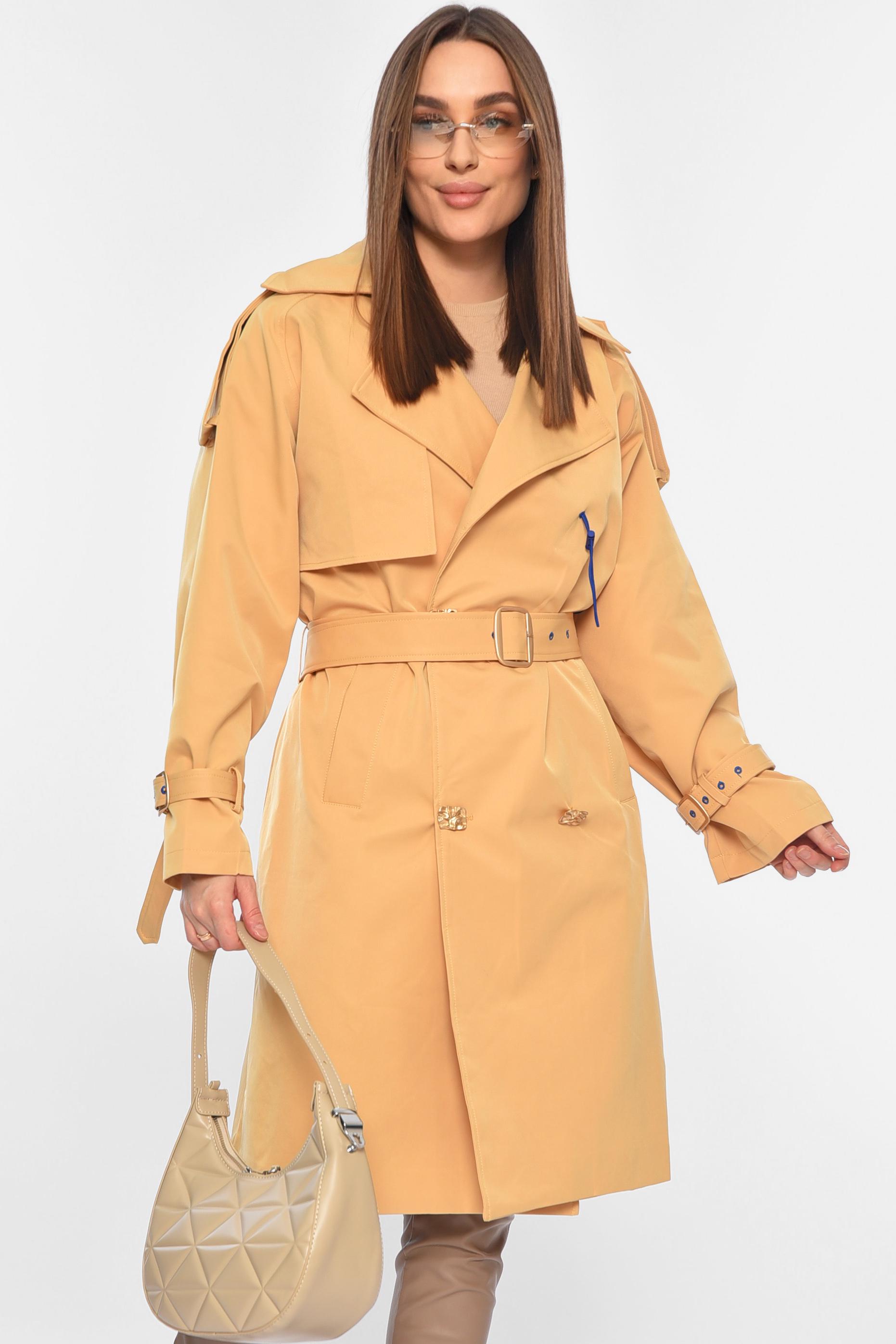 Тренч женский демисезонный S Горчичный (179056)