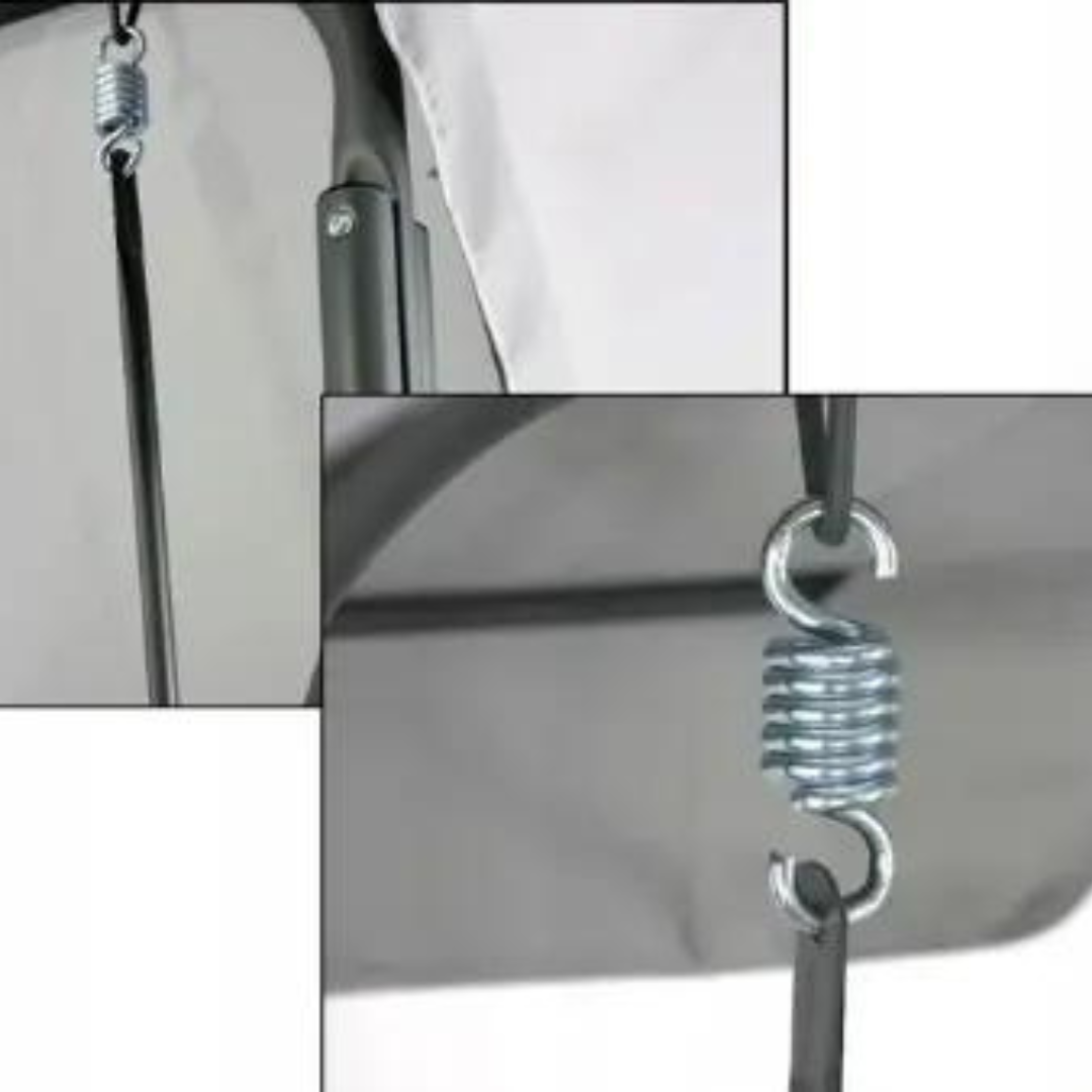 КачелЯ садовАЯ трехместнАЯ GardenLine KRE5422 с навесом 170x110x153 см Серый (PVO97) - фото 6